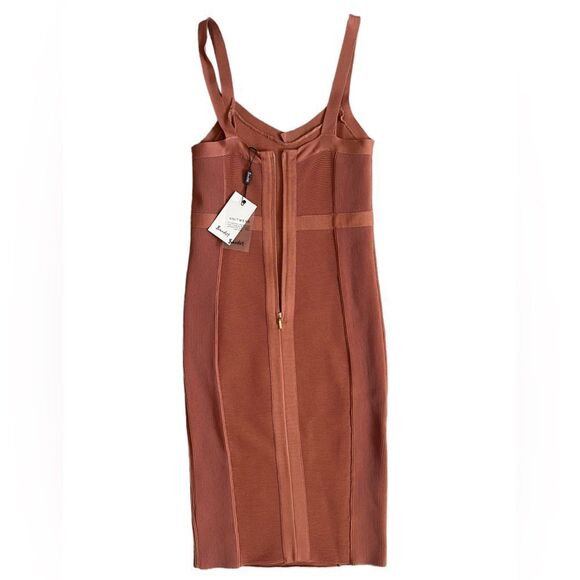NWT Bardot Katy Bodycon Chestnut Knit Sweater Dress Size US 6 - Picture 6 of 14